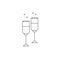 Romantic drink line icon