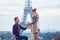 Romantic engagement in Paris