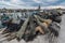 Romantic fishing boats in the fishing port of Porto di Gorino