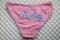 Romantic Friday pink panties on sponge background