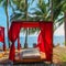 Romantic gazebo lounge