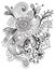 Romantic hand drawn floral ornament