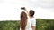 Romantic Happy Couple In Love Taking Photos On Phone In Nature.