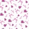 Romantic Hearts Seamless Pattern Background - Illustration