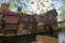 Romantic houses by the riwer  canal in Brugge, Belgium