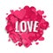 Romantic image with pink hearts, love, Valentine,