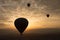 Romantic journey hot air balloon