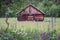 Romantic landscape and old antique barn in the countryside in Norway.