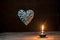 Romantic lantern on lights background