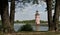 Romantic lighthouse near FasanenschlÃ¶sschen near Moritzburg Castle near Dresden in Saxony