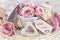 Romantic love decoration in shabby chic style for wedding or val