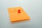 Romantic and love orange sticky note I love you for wedding anniversary and Valentine`s Day