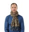 Romantic man in scarf