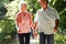 Romantic Middle Aged Couple Walking Along Countryside Path