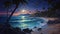 Romantic Moonlit Seascapes: Mike Mayhew\\\'s Fantasy Illustration Of Forest On The Beach