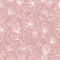 Romantic natural seamless pattern with beautiful blooming flowers of Japanese sakura hand drawn with white lines on pink