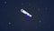 Romantic night sky with stars, moon and telescope in 4k cartoon animation.