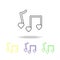 romantic notes multicolored icon. Element of wedding, thin line multicolored icon can be used for web, logo, mobile app, UI, UX
