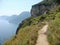 Romantic path of the Gods on the Amalfi Coast in Italy.