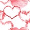 Romantic pattern with hearts