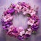 Romantic Petunia Wreath: Captivating Floral Sculpture In Classic Still Life Composition