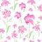 Romantic Pink Floral seamless Pattern - watercolor fragile flowers