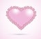 Romantic pink heart