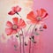 Romantic Pink Poppy Flowers On A Vibrant Background