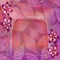 Romantic pink and purple semitransparent background with floral and leaf motif. Beautiful decoration for Valentine\'s day