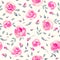 Romantic Pink roses - Floral seamless Pattern.