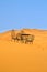 Romantic place to sit on the Sahara desert