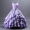 Romantic Purple Ruffled Prom Dress - Uhd Image