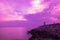 romantic purple sky