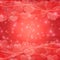 Romantic red background with a pattern of hearts and sparkles. Template for invitations, banners, brochures. Good for