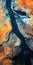 Romantic Riverscapes: Aerial Photograph Of Desert Rivers In Atmospheric Abstraction