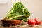 Romantic salad and tomatoes