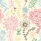 Romantic seamless floral pattern