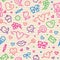 Romantic seamless pattern