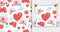 Romantic seamless pattern with cars for honeymoon, textile, wallpaper, fabric. Romantic traveling background