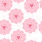 Romantic seamless pattern with hearts
