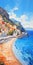 Romantic Seascape: Stunning Amalfi Coast Beach With Homes