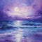 Romantic Seascapes: Capturing The Beauty Of A Purple Full Moon