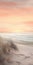 Romantic Seascapes: Soft Muted Waves And Ethereal Sunset On The Beach