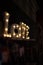 Romantic setting featuring a shelf with multiple lights, each one spelling out the word 'love'.