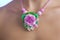 Romantic Style: Fashion studio shot of a Floral Rose Necklace