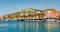 Romantic summer cityscape of Trogir town. Sunny morning seascape of Adriatic sea. Beautiful world of Mediterranean countries. Trav