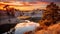 Romantic Sunset At Badlands National Park