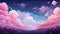 Romantic Sunset with Clouds Creating a Dreamy Celestial Landscape