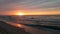 Romantic Sunset on the Sandy Beach of Sligo Strandhill, England: A Perfect Getaway