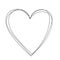 Romantic sweet minimalist illustration of a heart